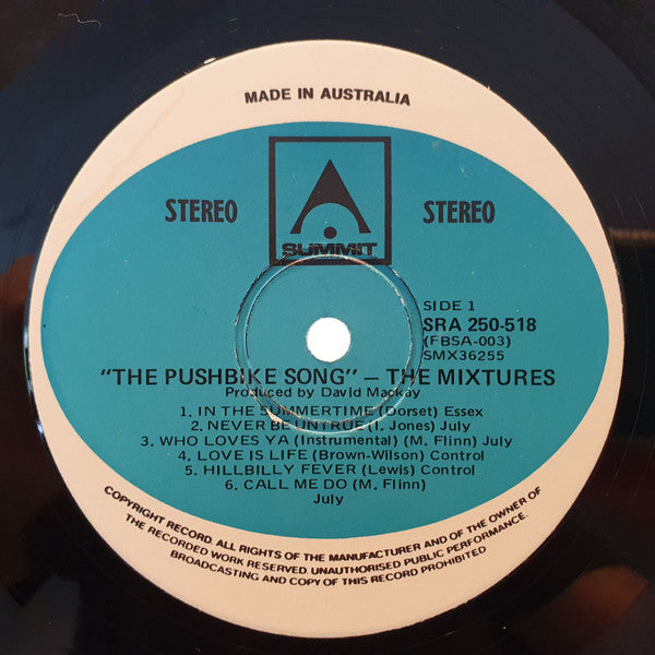 The Mixtures : The Pushbike Song (LP, Album)
