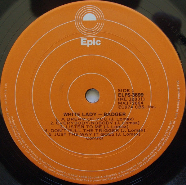 Badger (5) : White Lady (LP, Album)