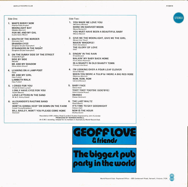 Geoff Love : The Biggest Pub Party In The World (LP, Album, Club)