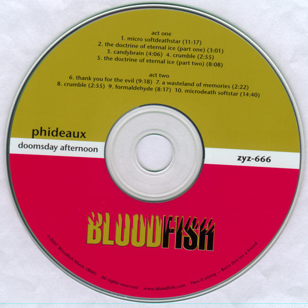 Phideaux : Doomsday Afternoon (CD, Album)