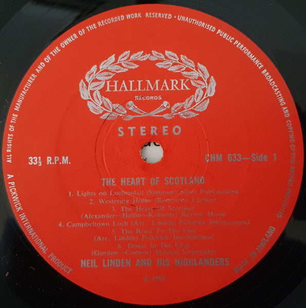 Neil Linden And His Highlanders* : The Heart Of Scotland (LP, Album)