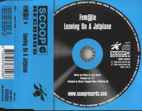 Fem@le : Leaving On A Jetplane (CD, Single)