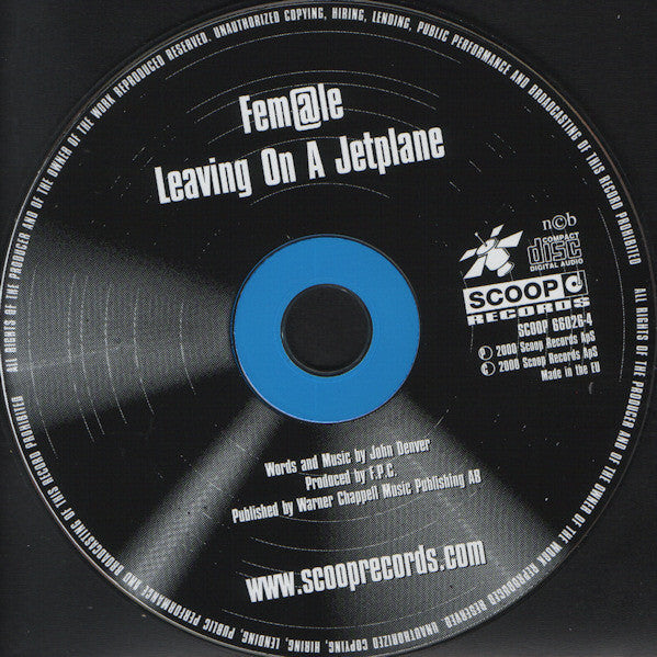 Fem@le : Leaving On A Jetplane (CD, Single)
