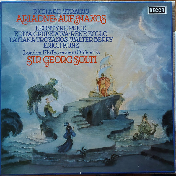 Tatiana Troyanos, Edita Gruberova, Walter Berry, Heinz Zednik, René Kollo, Leontyne Price, Georg Solti, London Philharmonic Orchestra : Ariadne Auf Naxos (3xLP, RE + Box)