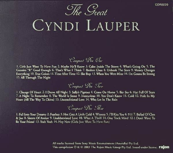Cyndi Lauper : The Great Cyndi Lauper (3xCD, Comp + Box)