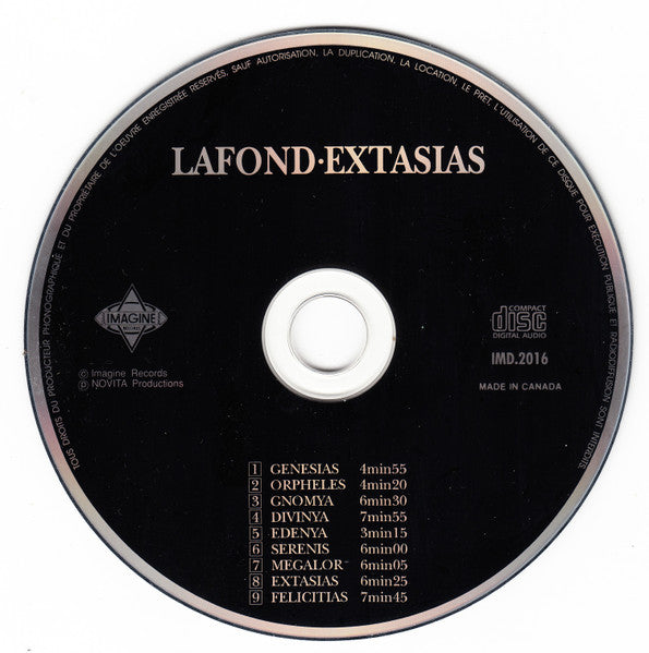 Robert Lafond : Extasias Voyage 1 (CD, Album)