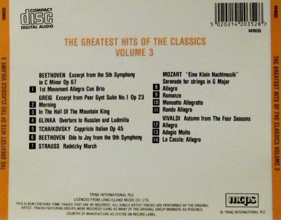 Various : The Greatest Hits Of The Classics - Volume 3 (CD, Comp)