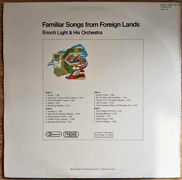 Enoch Light And His Orchestra : Familiar Songs From Foreign Lands (2xLP, Comp)
