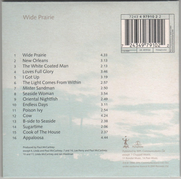 Linda McCartney : Wide Prairie (CD, Album, Car)