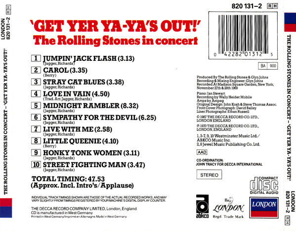 The Rolling Stones : Get Yer Ya-Ya's Out! (The Rolling Stones In Concert) (CD)