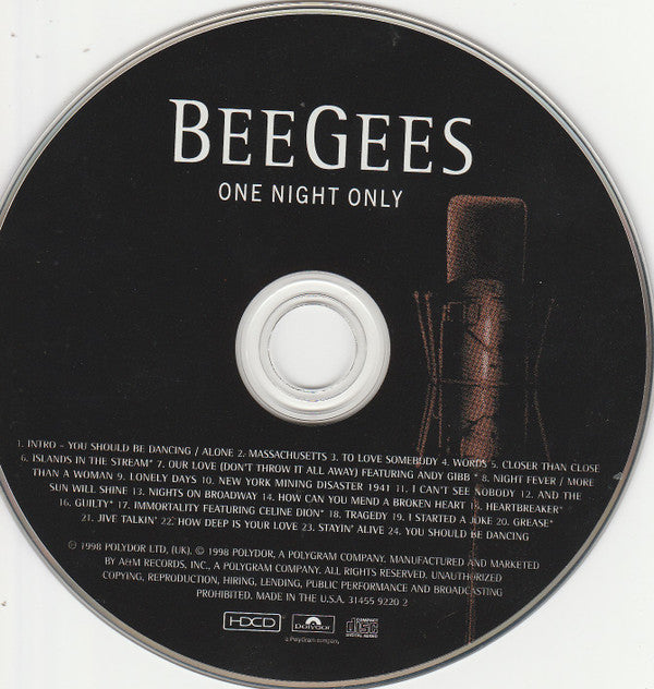 Bee Gees : One Night Only (HDCD, Album, PMD)