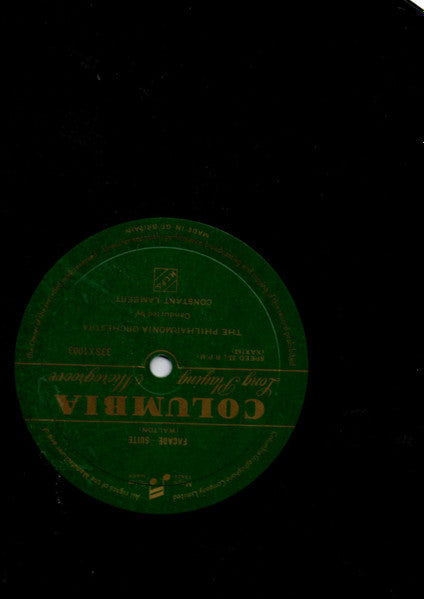 Sir William Walton, Constant Lambert, Philharmonia Orchestra : Walton-Facade: Lambert - Rio Grande & Horoscope (LP, Album, Mono)