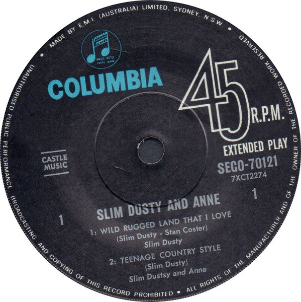 Slim Dusty And Anne : Slim Dusty And Anne (7", EP)