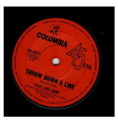 Cliff Richard And Hank Marvin : Throw Down A Line (7")