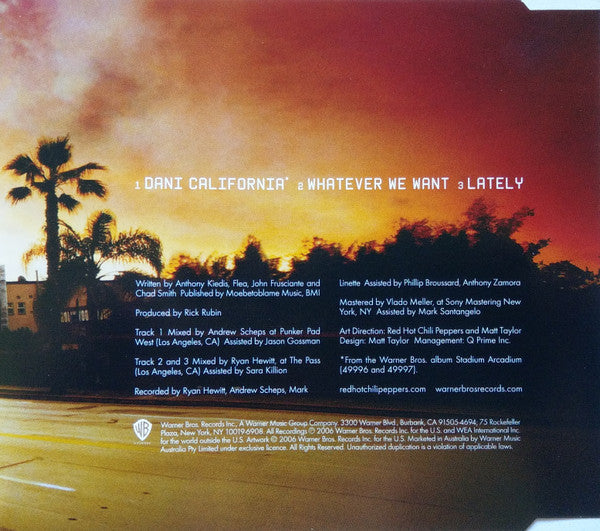 Red Hot Chili Peppers : Dani California (CD, Single)