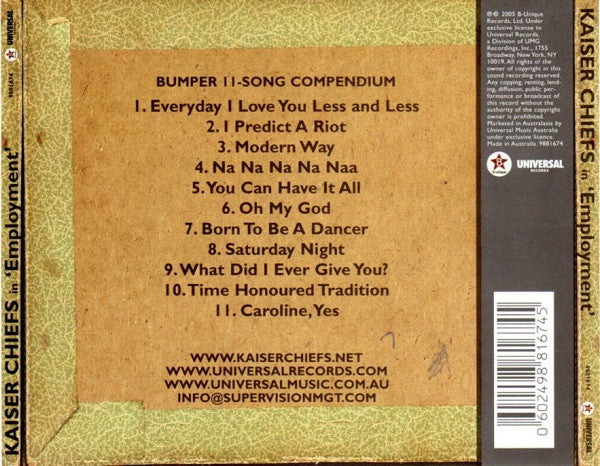 Kaiser Chiefs : Employment (CD, Album, RE)