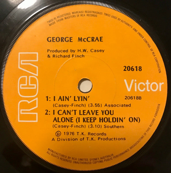 George McCrae : Rock Your Baby (7", EP)