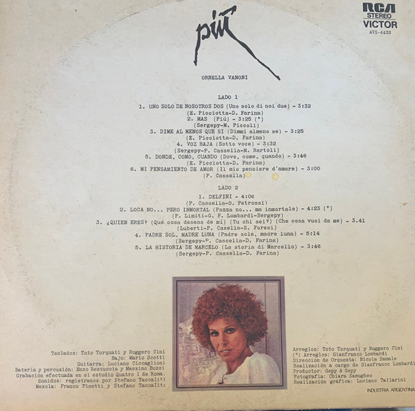 Ornella Vanoni : Più (LP, Album)