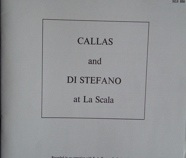 Maria Callas, Giuseppe di Stefano : Callas and Di Stefano at La Scala (2xLP, Mono + Box, Comp)