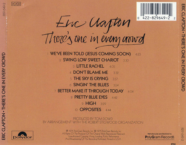 Eric Clapton : There's One In Every Crowd (CD, Album, RE, RM)