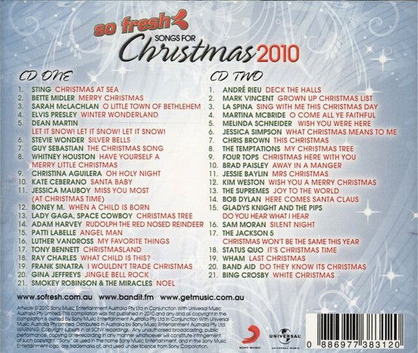 Various : So Fresh: Songs For Christmas 2010 (2xCD, Comp)