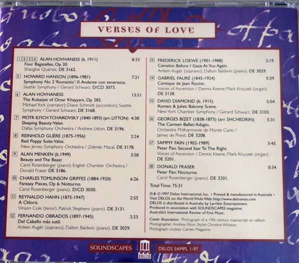 Various : Verses Of Love (CD, Comp, Promo)