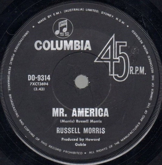 Russell Morris : Mr. America (7")