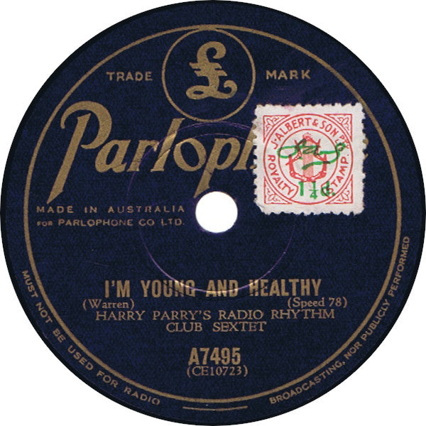 Harry Parry's Radio Rhythm Club Sextet* : It Don't Count / I'm Young And Healthy (Shellac, 10")