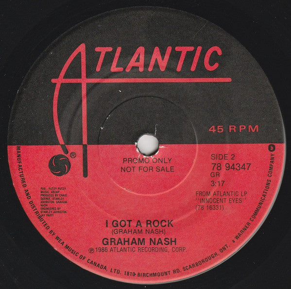Graham Nash : Innocent Eyes (7", Single, Promo)