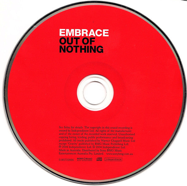 Embrace : Out Of Nothing (CD, Album)