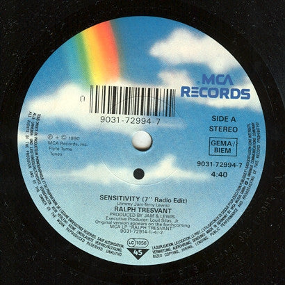 Ralph Tresvant : Sensitivity (7", Single)