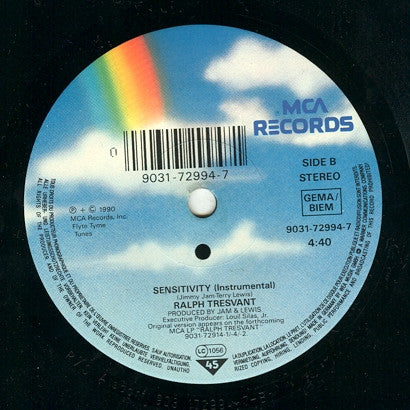 Ralph Tresvant : Sensitivity (7", Single)