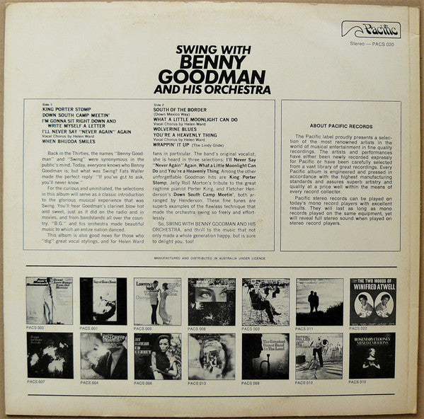 Benny Goodman And His Orchestra : Swing With Benny Goodman And His Orchestra (LP, Comp)