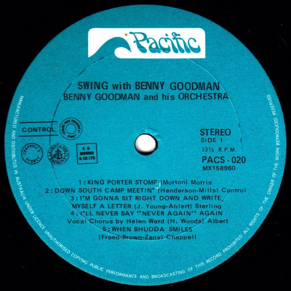 Benny Goodman And His Orchestra : Swing With Benny Goodman And His Orchestra (LP, Comp)