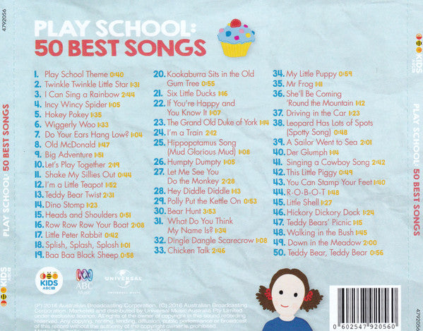 Play School : 50 Best Songs- 50 Years: 1966-2016 (CD, Comp, RM)