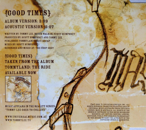 Tommy Lee : Good Times (CD, Single)
