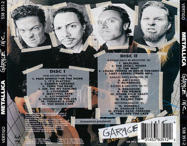 Metallica : Garage Inc. (CD + CD, Comp, RM + Album)