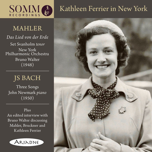 Kathleen Ferrier, Gustav Mahler, New York Philharmonic, Bruno Walter, Johann Sebastian Bach, John Newmark : Kathleen Ferrier In New York (CD, Comp)