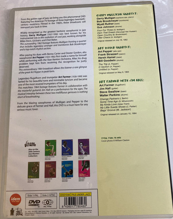 Gerry Mulligan, Art Pepper, Art Farmer : 20th Century Jazz Masters (DVD-V, D/Sided, Single)