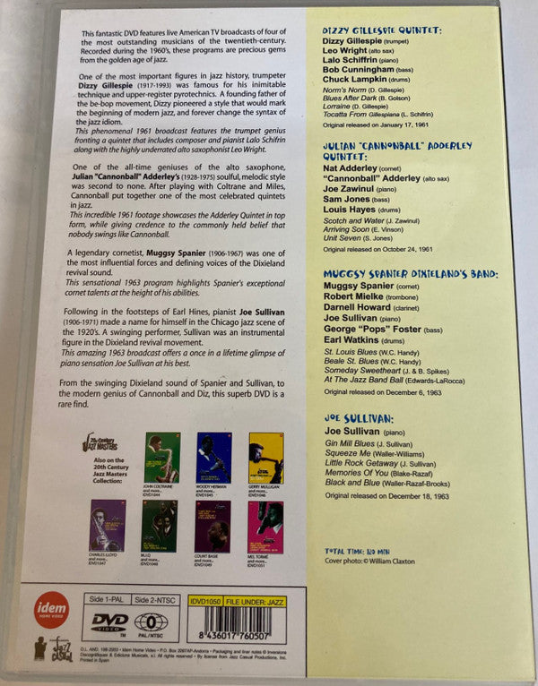 Dizzy Gillespie, Cannonball Adderley, Muggsy Spanier, Joe Sullivan : 20th Jazz Masters (DVD-V, D/Sided, Single)