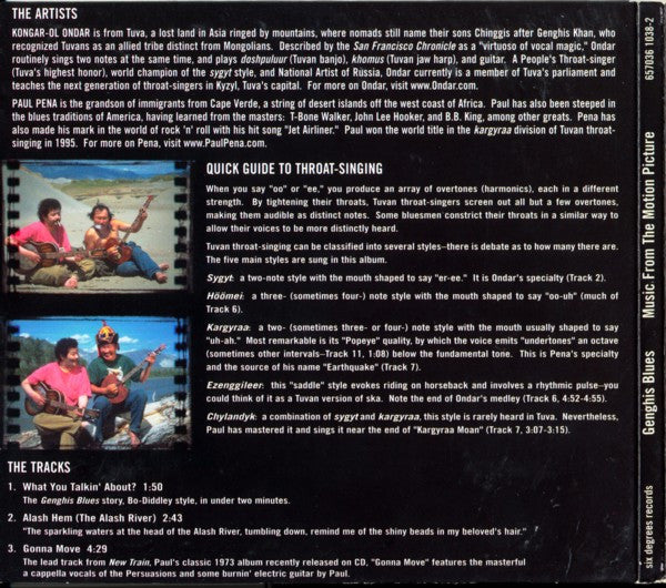 Kongar-Ool Ondar & Paul Pena : Genghis Blues - Music From The Motion Picture (HDCD, Album)
