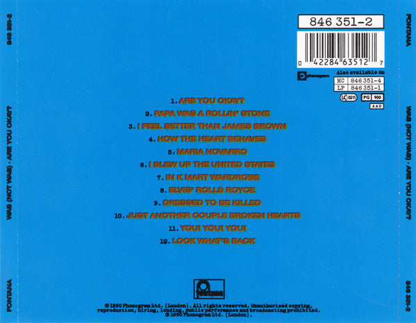 Was (Not Was) : Are You Okay? (CD, Album)