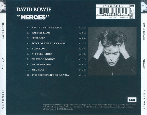 David Bowie : "Heroes" (CD, Album, Enh, RE, RM, RP, EMI)