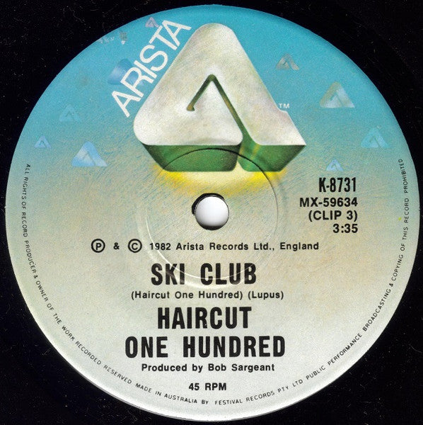 Haircut One Hundred : Fantastic Day (7", Single, Ltd)