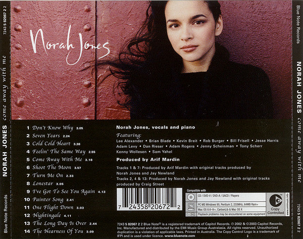 Norah Jones : Come Away With Me (CD, Album, Copy Prot.)