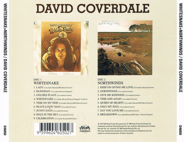 David Coverdale : Whitesnake / Northwinds (2xCD, Album, Comp)