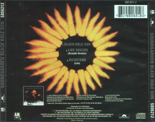 Soundgarden : Black Hole Sun (CD, Single, Ltd, Pt.)