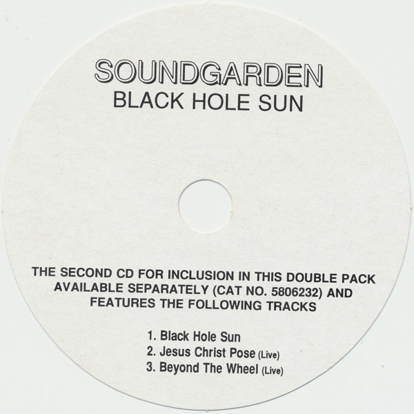 Soundgarden : Black Hole Sun (CD, Single, Ltd, Pt.)