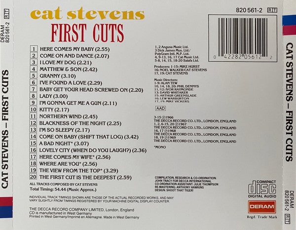 Cat Stevens : First Cuts (CD, Comp, Mono, RM)