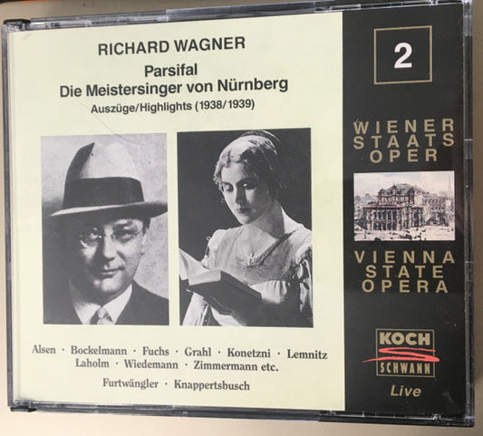 Richard Wagner : Parsifal, Die Meistersinger Von Nürnberg, Auszüge/Highlights (1938/1939) - Edition Wiener Staatsoper Live Vol. 2 (2xCD, Comp, Mono, RM)